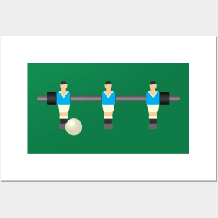 Foosball Blue Posters and Art